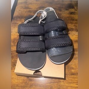 UGG Black Kids Slide Sandals with Adjustable Straps